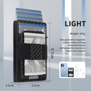 Portefeuille minimaliste intelligent en métal pour <span class=keywords><strong>homme</strong></span> avec MagSafe, blocage RFID, en aluminium, <span class=keywords><strong>porte</strong></span>-cartes pop-up, portefeuille fin, <span class=keywords><strong>porte</strong></span>-cartes pop-up - Product Image 4