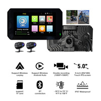 Portable 5 pouces moto extérieur GPS Navigation moto Apple CarPlay Android Auto 1080P avant arrière DVR caméra