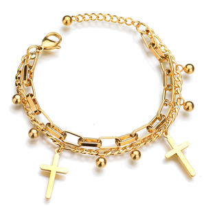 Charme en acier inoxydable 316 pour femme Religieuse Vierge Marie Double Couche Liens Chaîne en or pour dames Cadeau - Product Image 6