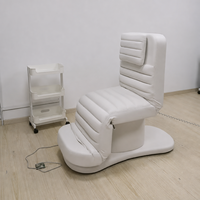 Table de massage électrique moderne en métal pour soins du visage, spa, salon, avec dossier motorisé et réglable pour extensions de cils
