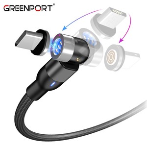 Free shipping 1M 3.3ft <span class=keywords><strong>2M</strong></span> 6.6ft LED charger magnetic charging <span class=keywords><strong>cable</strong></span> 360 degree rotation magnetic 3 in 1 <span class=keywords><strong>usb</strong></span> <span class=keywords><strong>cable</strong></span> - Product Image 2