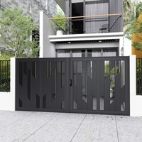 Populaire Glijbaan Motor Poort Tuin Binnenplaats Deur Aluminium Villa Poort Elektrische Deur Vouwpoorten