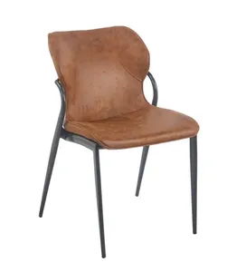 Elegante Silla de Comedor Giratoria con Base Metálica Resistente para Interiores Modernos - Product Image 3