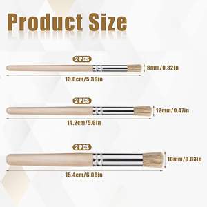 Pinceau pochoir en <span class=keywords><strong>bois</strong></span> modèle de poils en <span class=keywords><strong>bois</strong></span> naturel pinceaux d'art pour <span class=keywords><strong>peinture</strong></span> aquarelle à l'huile acrylique <span class=keywords><strong>sur</strong></span> papier peint en <span class=keywords><strong>bois</strong></span> - Product Image 5