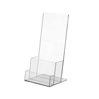 Présentoir acrylique de bureau Transparent Portable pour la publicité de magazine de menu de carte de visite-support acrylique personnalisable