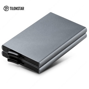TILONSTAR TVC102 High Quality RFID Blocking Aluminum Pop up <b>Card</b> Holders Double Metal Cases Credit <b>Card</b> Holder <b>Wallet</b> - Product Image 3