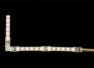 Wholesale 3 Pin Solderless COB LED <b>Strip</b> Connector Dual Color Low Voltage PC Material Corner Splice Adapter for 8mm 10mm No Dark - Product Image 5