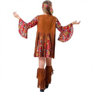 Costume de fête d'Halloween pour enfant, rétro années 60-70, franges, style hippie - Product Image 2