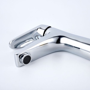 Grifo de Lavabo Monomando de un Solo Orificio, Montado en el Tapa del Lavabo, Moderno, de Latón, para Baño - Product Image 4