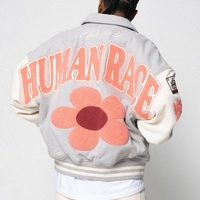 Veste bomber universitaire personnalisée OEM pour hommes, avec broderie et patchs, chaude et stylée