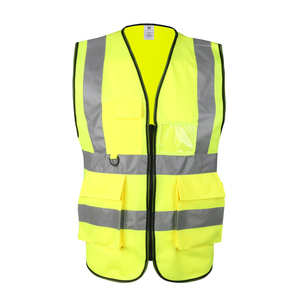 CITICITY ANSI Class 2 <b>Construction</b> Safety Vest <b>Jacket</b> with Zipper Multi-Pocket Reflective Customized Logo for Engineers-WX Brand - Product Image 1