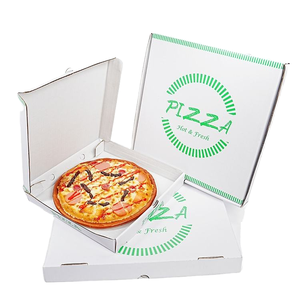 Custom 12 Inch Pizza Box with Handle Coated <b>Paper</b> Eco Friendly Offset Flexographic <b>Digital</b> Printed Packaging Carton Box - Product Image 1