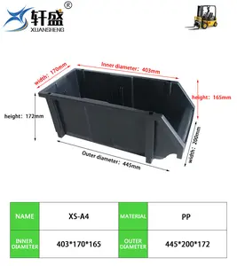 NEXARA अच्छी गुणवत्ता वाली नई सामग्री पीपी रंगीन अनुकूलित A4 450*200*172mm स्टैकेबल बड़ा प्लास्टिक स्टोरेज बॉक्स