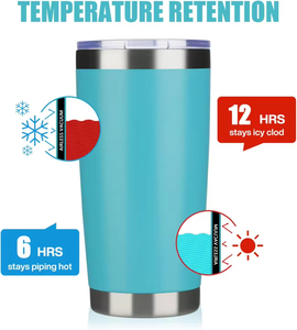 Tasses à café isothermes à double paroi avec logo personnalisé, 20 oz, couvercle magnétique, gobelets de voyage - Product Image 6