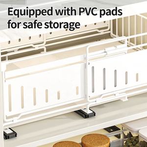 <span class=keywords><strong>Organizzatore</strong></span> per armadio estraibile profondo larghezza espandibile <span class=keywords><strong>pentole</strong></span> e padelle portaoggetti ripiano scorrevole regolabile - Product Image 5
