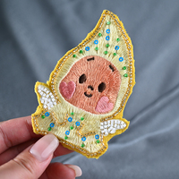 Patch brodé personnalisé au design unique avec perles, applique florale 3D en tissu à coudre pour vêtements et coques de téléphone