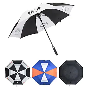 30 pouces promotionnel en fibre de verre coupe-vent pas de rouille client marque de golf parapluie