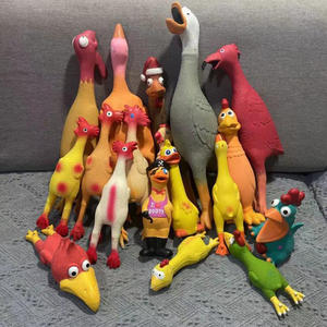 Jouet pour chien amusant en latex vert élastique coloré qui couine - Product Image 5