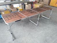 Table de beer pong pliable en aluminium Sunrise 4Z24060 240 cm pour usage extérieur, design moderne
