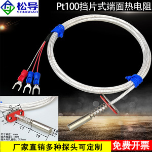 เครื่องตรวจจับอุณหภูมิแบบ end-Face WZPM-201ความต้านทาน (RTD) เซ็นเซอร์วัดอุณหภูมิ Pt100ที่มี PTFE ชุบเงิน - Product Image 4