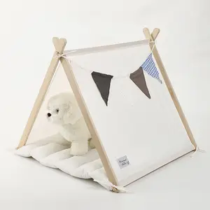 Hot Sale Comfort Duurzaam Esthetisch Ontwerp Kat Hond Bed Huisdier Tipi Tent Huis