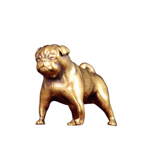 Statuetta in Ottone di Bulldog Francese in Miniatura, Decorazione da Scrivania, Simpatica Figurina di Cane Chihuahua, Souvenir Zodiacale - Product Image 6