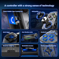 Gamepad Nirkabel Berkabel Tipe-C D6mini Terlaris Grosir, Dilengkapi Giroskop Enam Sumbu dan Lampu RGB untuk Android/iOS/PC/Steam