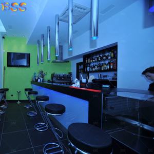 Comptoir de bar au design luxueux pour club privé Comptoir de café à whisky en marbre noir - Product Image 4