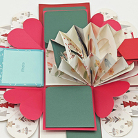 Boîtes d'emballage de bijoux colorées personnalisées avec couvercle et base à ouverture surprise, boîtes cadeaux multicouches DIY pour Noël