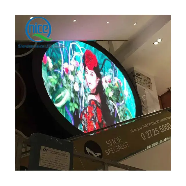 Pasokan Pabrik Panel Modul Bulat LED Layar Diameter 0.6M/1M/1.2M/2M/3M P1.875 P2 P3 P4 P5 P6 LED Lingkaran Tampilan Video Dinding