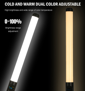 Lampe de photographie LED RVB colorée, rechargeable par USB, 360 remplissage, diffusion en direct vidéo, baguette lumineuse, bâton <span class=keywords><strong>photo</strong></span> coloré - Product Image 2