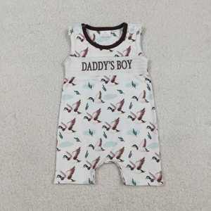 Ropa de Verano para Niños de Boutique en Stock, Ropa Infantil con Bordado de Pato y Estampado de DADDY'S GIRL - Product Image 3