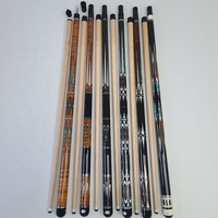 Queues de billard Jassinry Carom avec motifs arc-en-ciel, 142 cm + embout de 12 mm, queues à 3 coussins, joint radial, bois d'érable dur