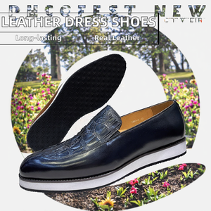 Mocasines puntiagudos de cuero genuino hechos a medida, zapatos de verano informales formales de negocios, zapatos de oficina sin cordones para <span class=keywords><strong>banquetes</strong></span> de boda, zapatos de vestir - Product Image 2