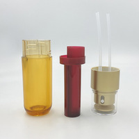 Flacon de luxe en plastique à double compartiment de haute qualité 50 ml Or Argent, Pompe Airless Double Tube pour Lotion et Crème Visage