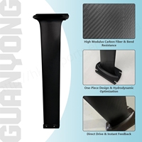Planche de surf hydrofoil à aile de pompage en carbone noir haute performance 75 cm, durable - Marque GY, pour lacs et rivières, axe GY