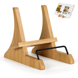Support de recettes en bois pour comptoir de cuisine, support de lecture, porte-livre, support de tablette et de téléphone portable pour bureau à domicile - Product Image 2