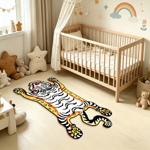 <span class=keywords><strong>Tappeto</strong></span> Morbido per Cameretta con Stampa 3D a Forma di Tigre, Grande <span class=keywords><strong>Tappeto</strong></span> Peluche a Forma di Tigre per Camerette e Camere da Letto, <span class=keywords><strong>Tappeto</strong></span> per <span class=keywords><strong>Bambini</strong></span> - Product Image 3