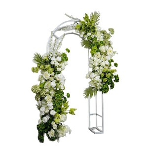 Bouquet di Rose Artificiali in Seta Real Touch Fatte a Mano, <span class=keywords><strong>Serie</strong></span> Bianca e Verde, per Corridoi Nuziali - Vendita all'Ingrosso - Product Image 5