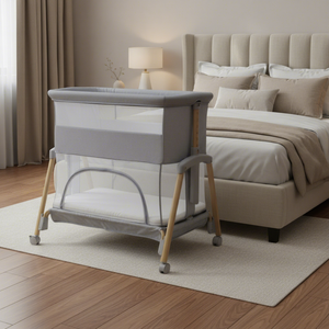 Bonita <span class=keywords><strong>cuna</strong></span> de bebé recién nacido 3 en 1, ajustable, portátil, junto a mí, cama de bebé, marco de madera, <span class=keywords><strong>cuna</strong></span> de bebé de lujo, cama de noche - Product Image 1