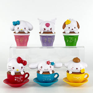 6 unids/set Mini figuras de Anime venta al por mayor muñeca de PVC Sanrioed Kuluomi Kuromi <span class=keywords><strong>Melody</strong></span> Juguetes Decoración de escritorio regalo promocional - Product Image 1