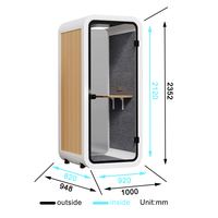 Cabine d'enregistrement acoustique modulaire en aluminium, salle insonorisée, studio, pod de réunion, bureau moderne