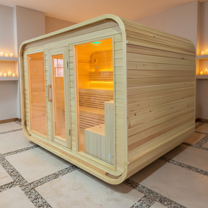 Cabina <span class=keywords><strong>de</strong></span> Sauna Seca Moderna <span class=keywords><strong>de</strong></span> Madera <span class=keywords><strong>de</strong></span> Hemlock con Calefacción Eléctrica, Panel <span class=keywords><strong>de</strong></span> Control Computarizado, Ventanas <span class=keywords><strong>de</strong></span> Techo, para Exteriores - Product Image 2