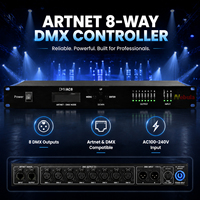 Divisor ArtNet de 8 Puertos Nebula, Controlador DMX de 8 Vías, Amplificador de Señal de Iluminación Profesional, Chasis Estándar de Aleación de Aluminio 1U