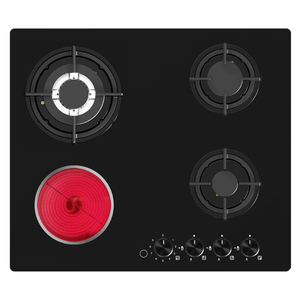 Cuisinière à gaz économique en acier inoxydable 4 brûleurs avec <span class=keywords><strong>hotte</strong></span> <span class=keywords><strong>intégrée</strong></span>, allumage électronique, efficacité énergétique A+++, pour usage domestique au GPL - Product Image 3
