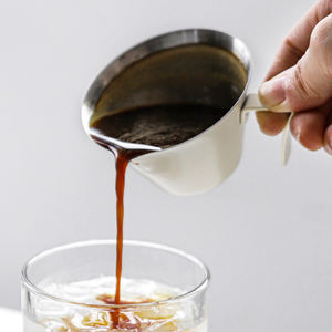 Grosir cangkir Espresso Mini putih dengan cerat baja tahan karat gelas pengukur dosis Espresso Aksesori Kopi - Product Image 6