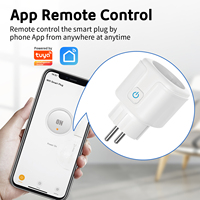 Enchufe Inteligente WiFi Estándar Europeo de 16A 20A, Enchufe Inteligente con Control Remoto por Voz y Aplicación, Monitor de Energía Eléctrica, Temporizador