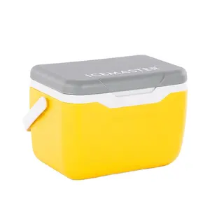 custom High quality warmer PP PE PU with plastic Handle Small Yellow 5.5L Beer Can Cooler Box for fish