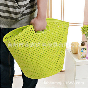 Plastic Imitation Rattan <b>Laundry</b> Basket Rectangle Portable Clothing Organizer Mold Injection Molding <b>Standing</b> Type - Product Image 1