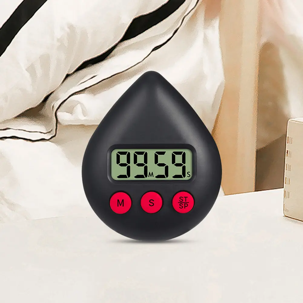 Water Drop Electronic Digital Timer Kitchen Cooking Shower Study Stopwatch Alarm Clock Electronic Cooking Countdown Time Timer